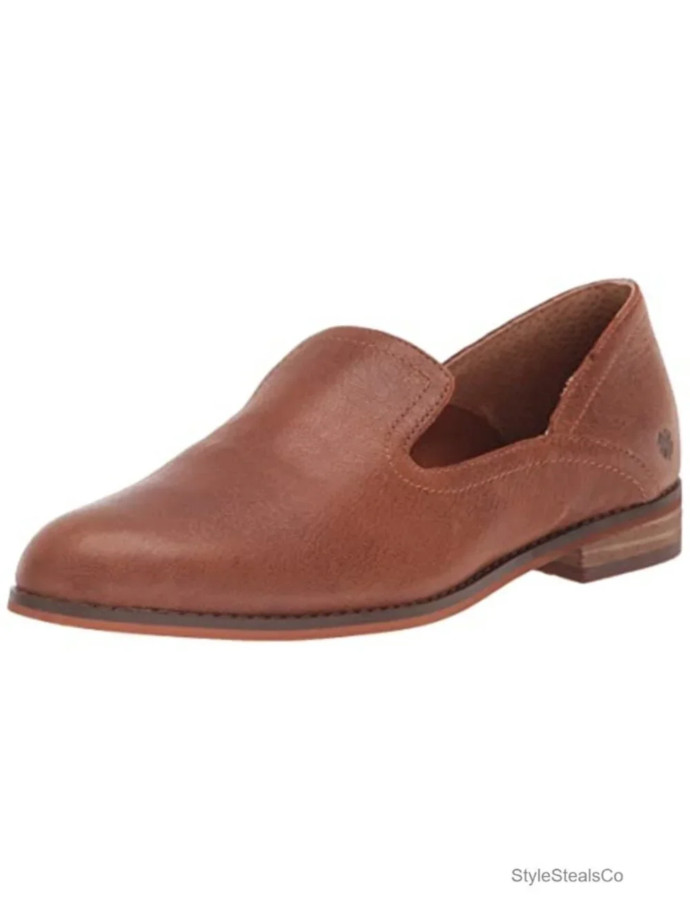 Leather Loafer Flat Slip-On Casual Work Shoe